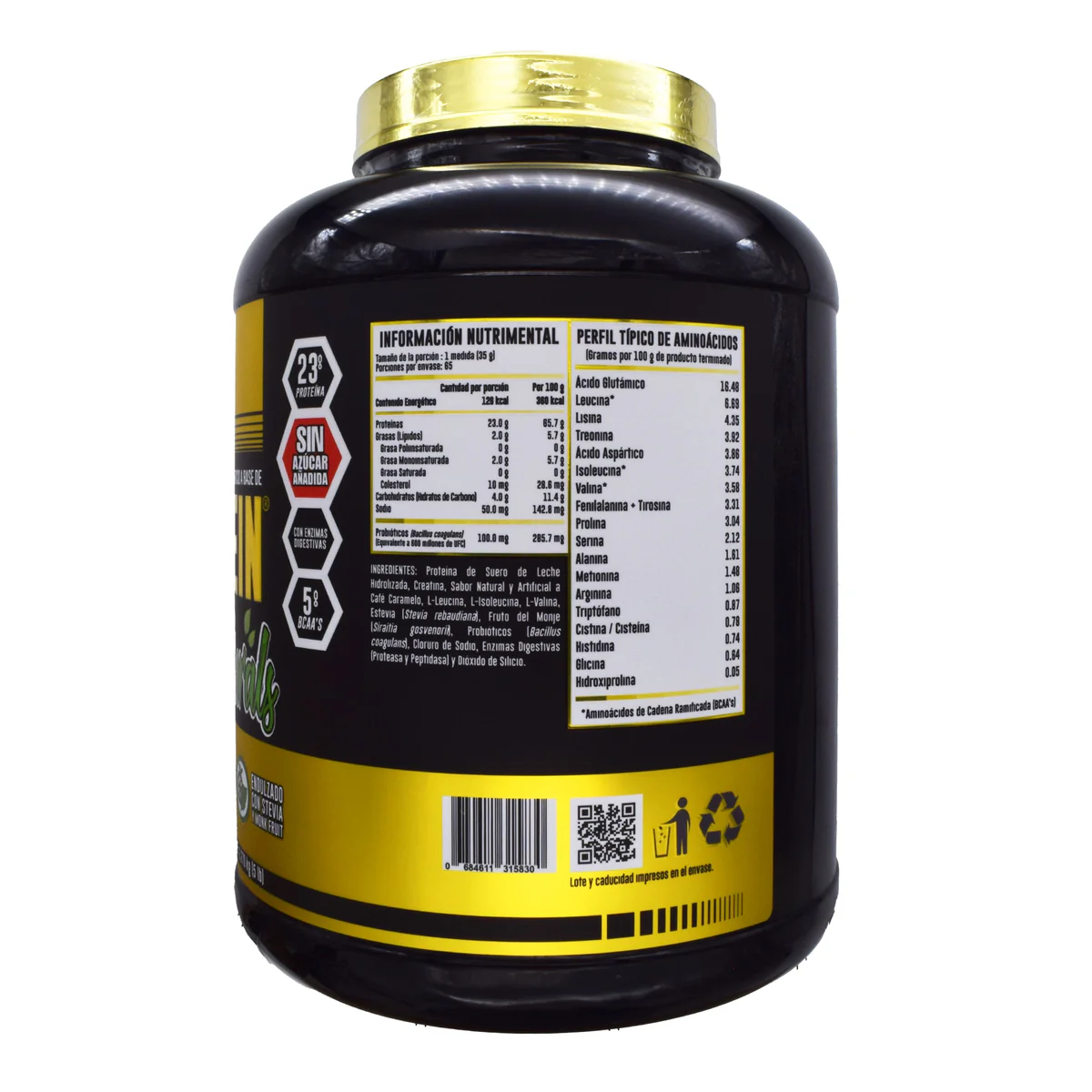 HYDROTEIN NATURALS Y PROBIOTICOS CAFE CARAMELO 2.270 KG