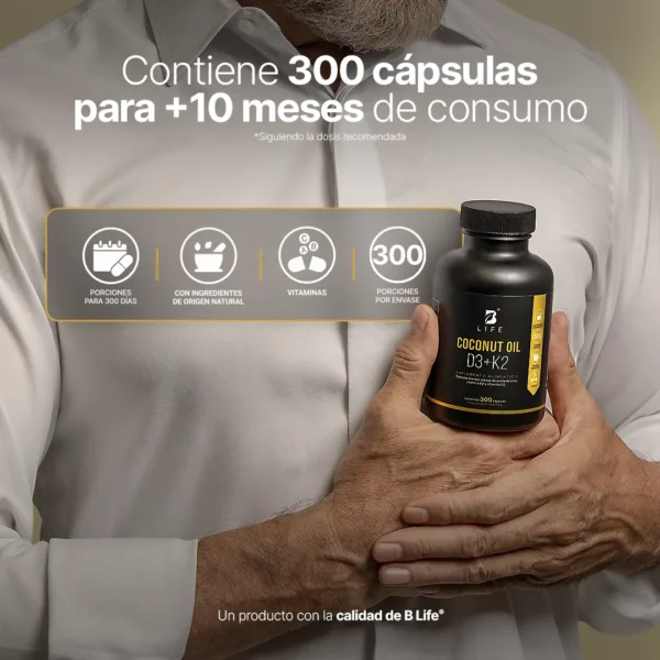 VITAMINA D3 + K2 300 CAPS