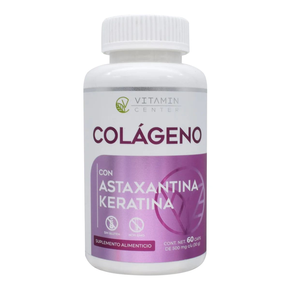 COLAGENO ASTAXANTINA Y KERATINA 60 CAP VITAMIN CENTER