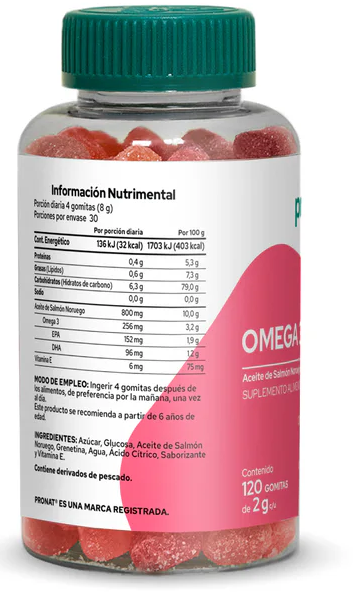 OMEGA 3 INFANTIL 120 GOMITAS PRONAT