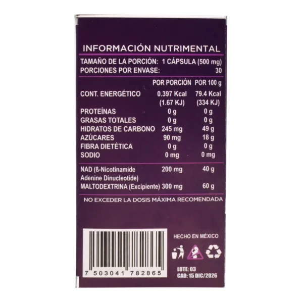 NAD Nicotinamide adenine dinucleotid 30 CAPS JOY NATURA