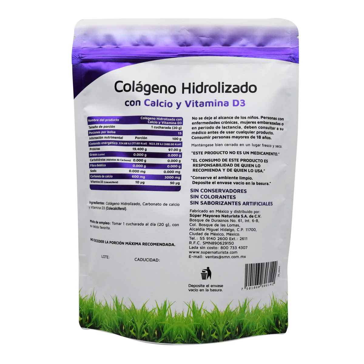 COLAGENO HIDROLIZADO CON CALCIO Y VITAMINA D3 300G