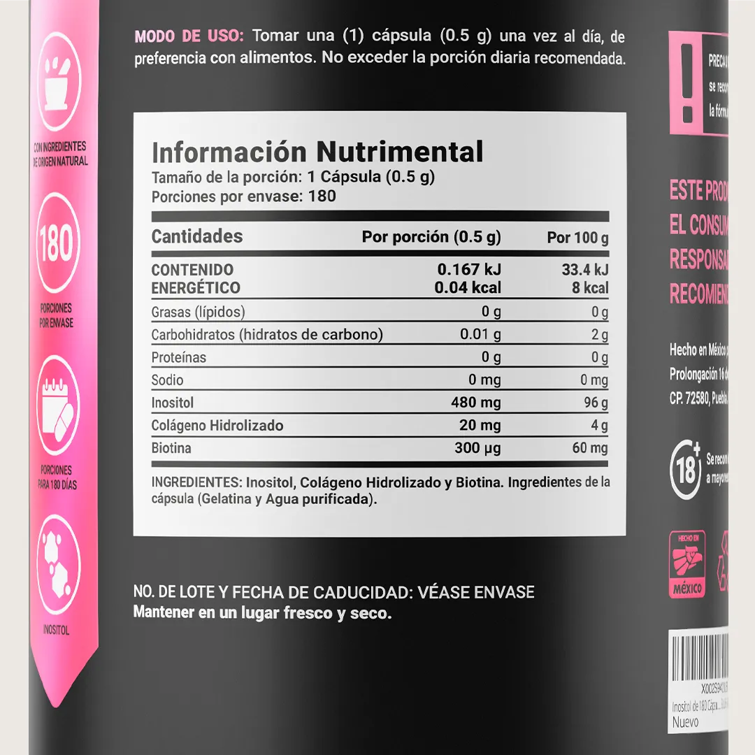 MYO INOSITOL 180 CAP BLIFE