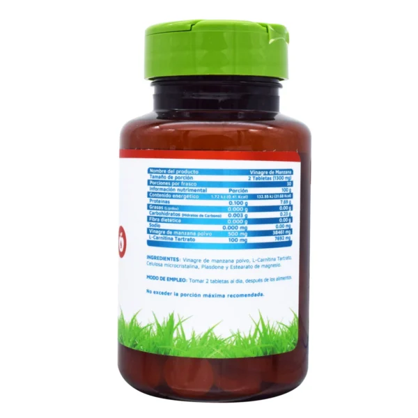 VINAGRE DE MANZANA 60 TABLETAS