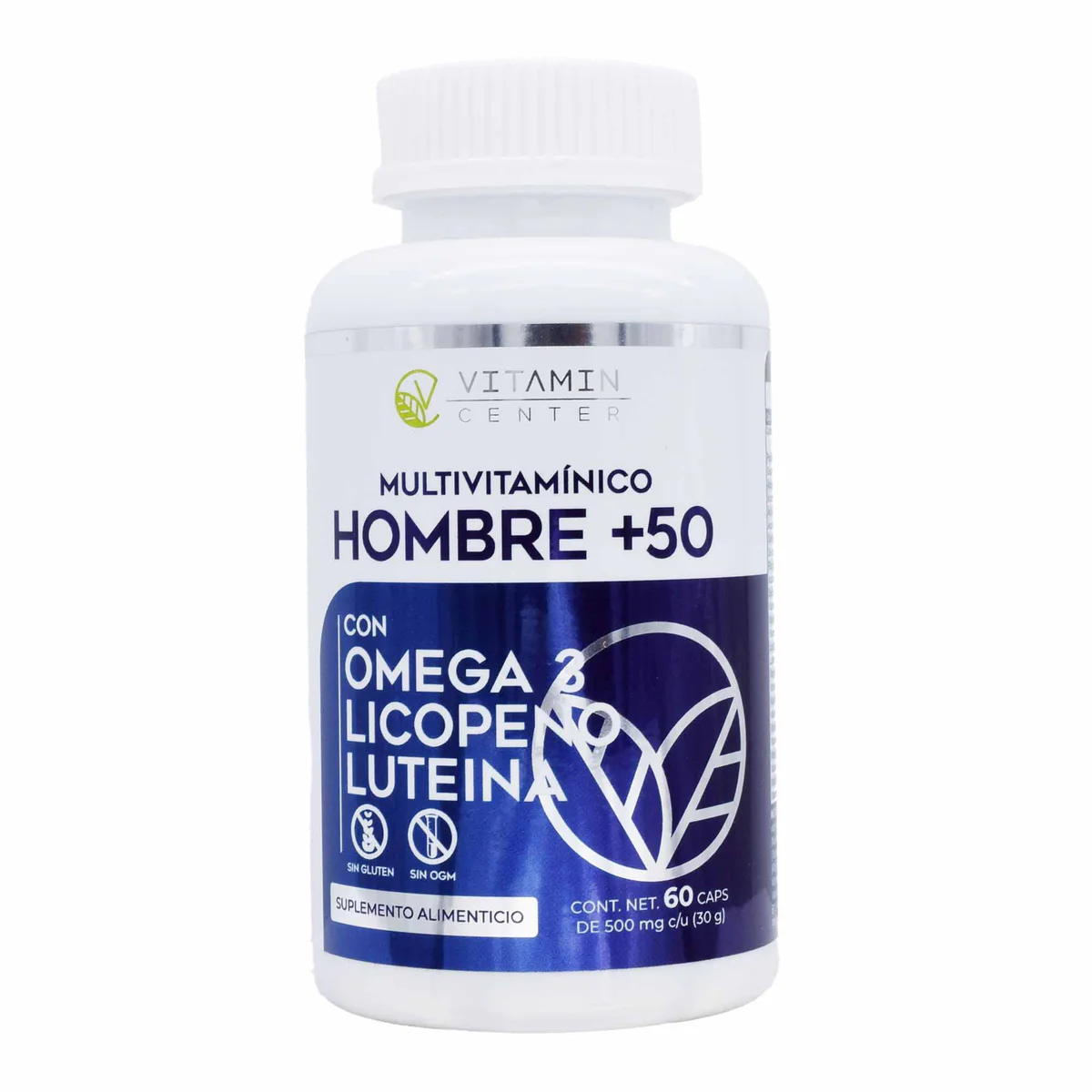 MULTIVITAMINICO HOMBRE 50 MAS 60 CAP VITAMIN CENTER
