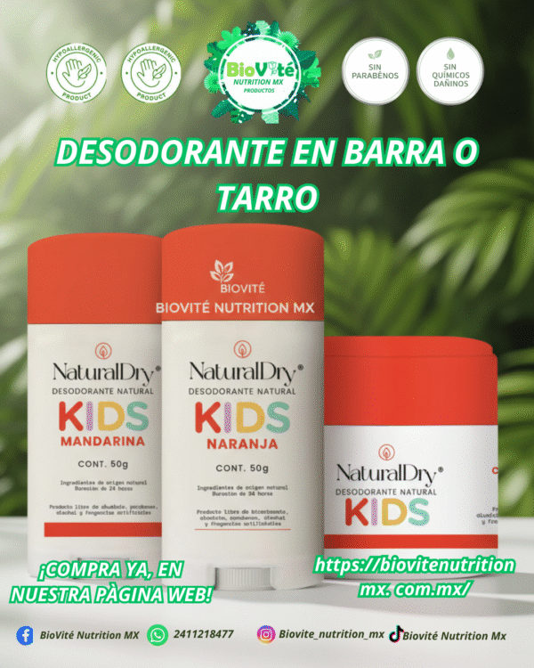 Desodorante Niños KIDS Tarro o Barra
