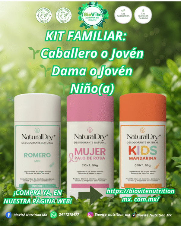 KIT DESODORANTE NATURAL 25% OFF