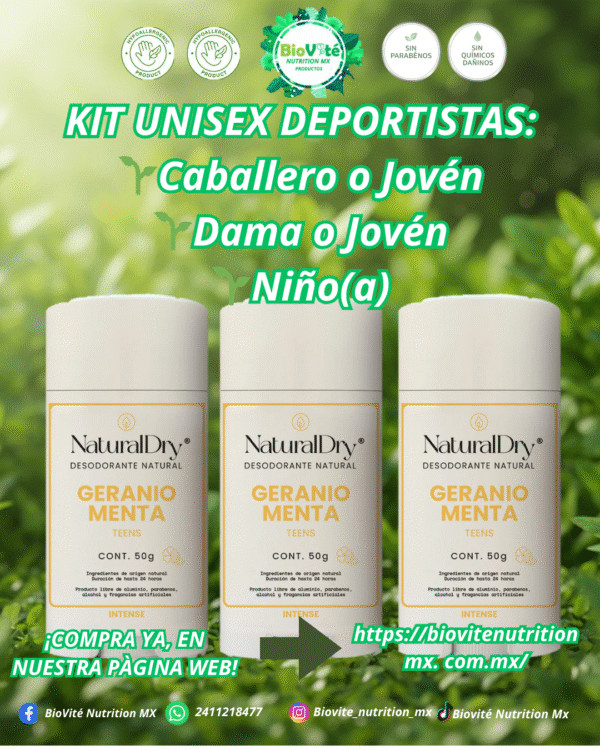KIT DESODORANTE NATURAL 25% OFF