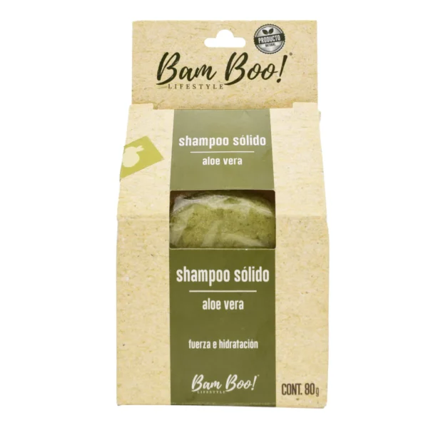 BAMBOOALOE1 Shampoo Solido Aloe Vera 80 G