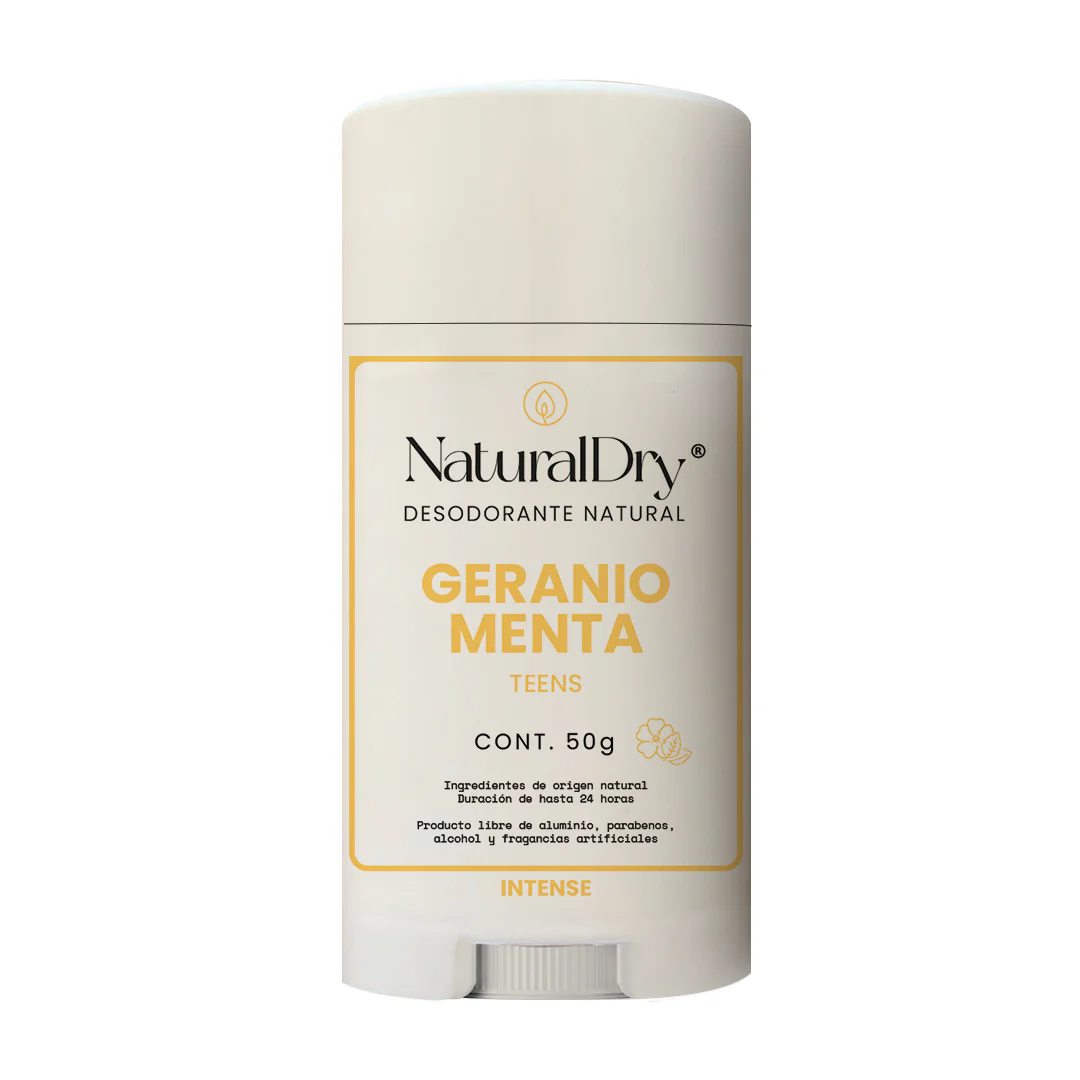 Desodorante Natural Corporal Deportistas Unisex Jóvenes / TEENS - Aroma Geranio Menta