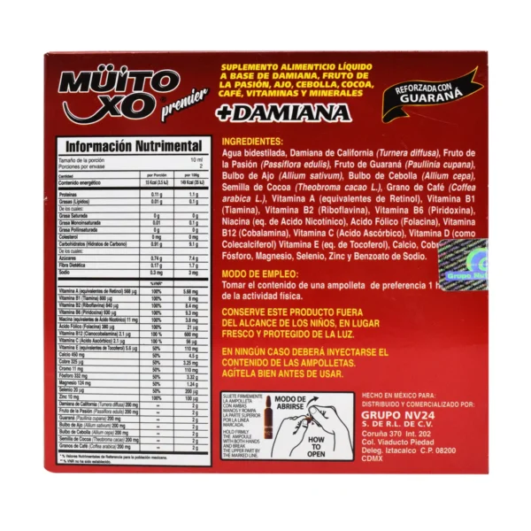 Muito Cxo Damiana 2 Amp 10 Ml