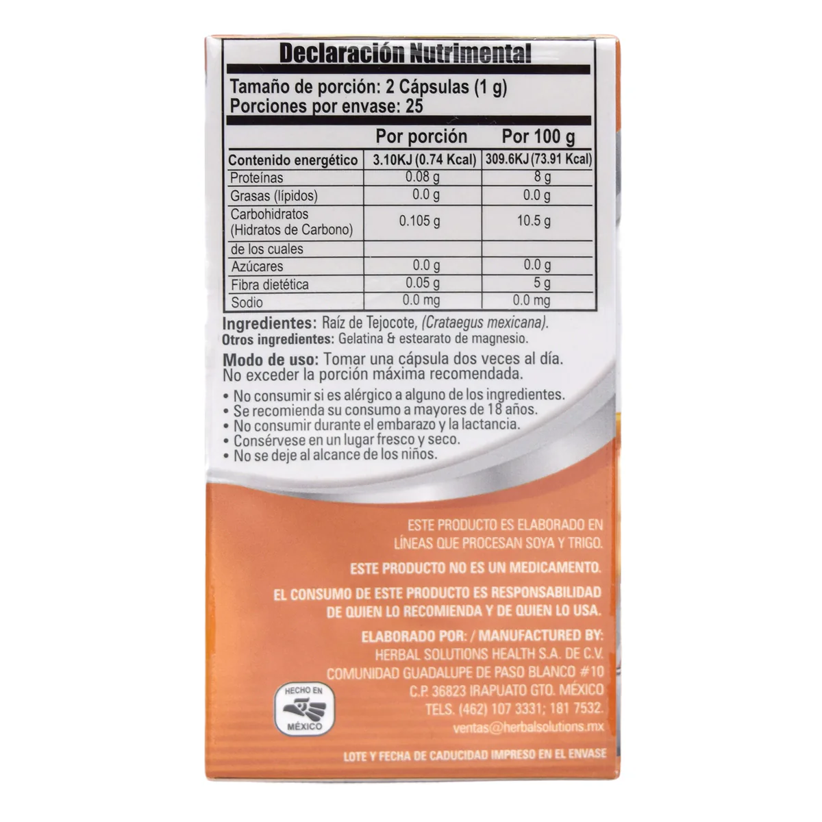 Raiz de Tejocote Capsulas