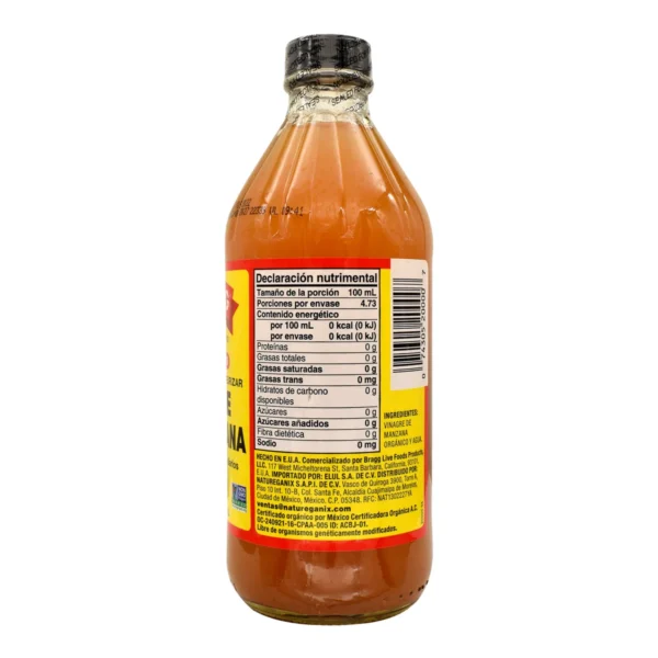 VINAGRE MANZANA 473ML2 Vinagre De Manzana BRAAG 1L & 1/2LT