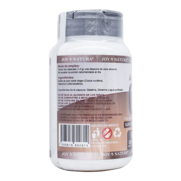 2ceite coco caps12 Aceite De Coco 60 Capsulas