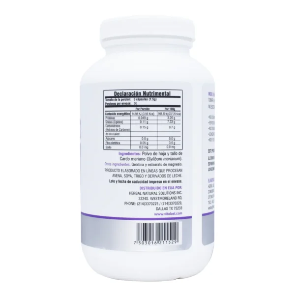 CARDO MARIANO 180 CAPS2 Cardo Mariano 180 Capsulas