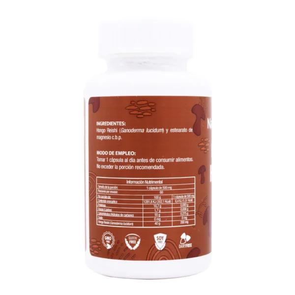 Ganoderma Hongo Reishi 60 Capsulas