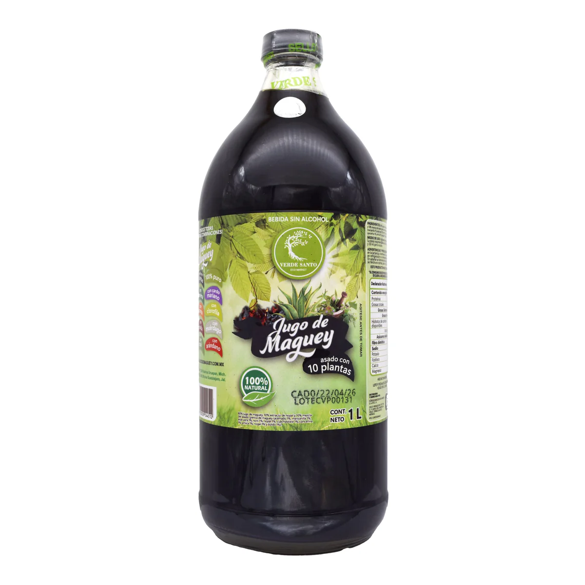Jugo De Maguey Asado Con 10 Plantas 1 L
