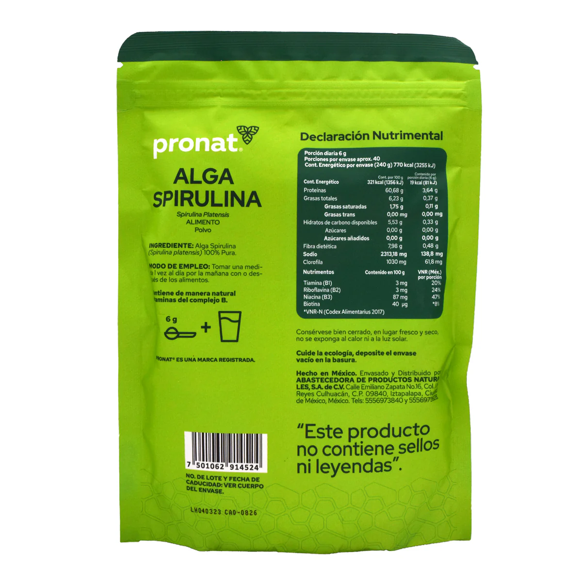 Alga Spirulina 240 G