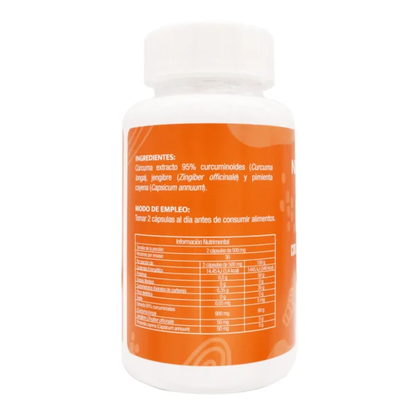 curcumanw123 Curcuma Jengibre Y Cayena 60 Capsulas