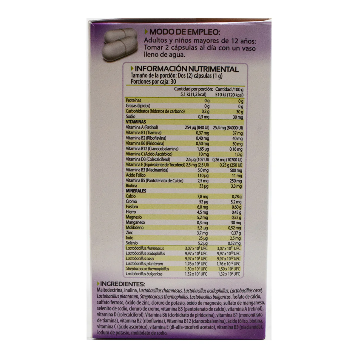 Pro Biseis Probioticos 60 Cápsulas