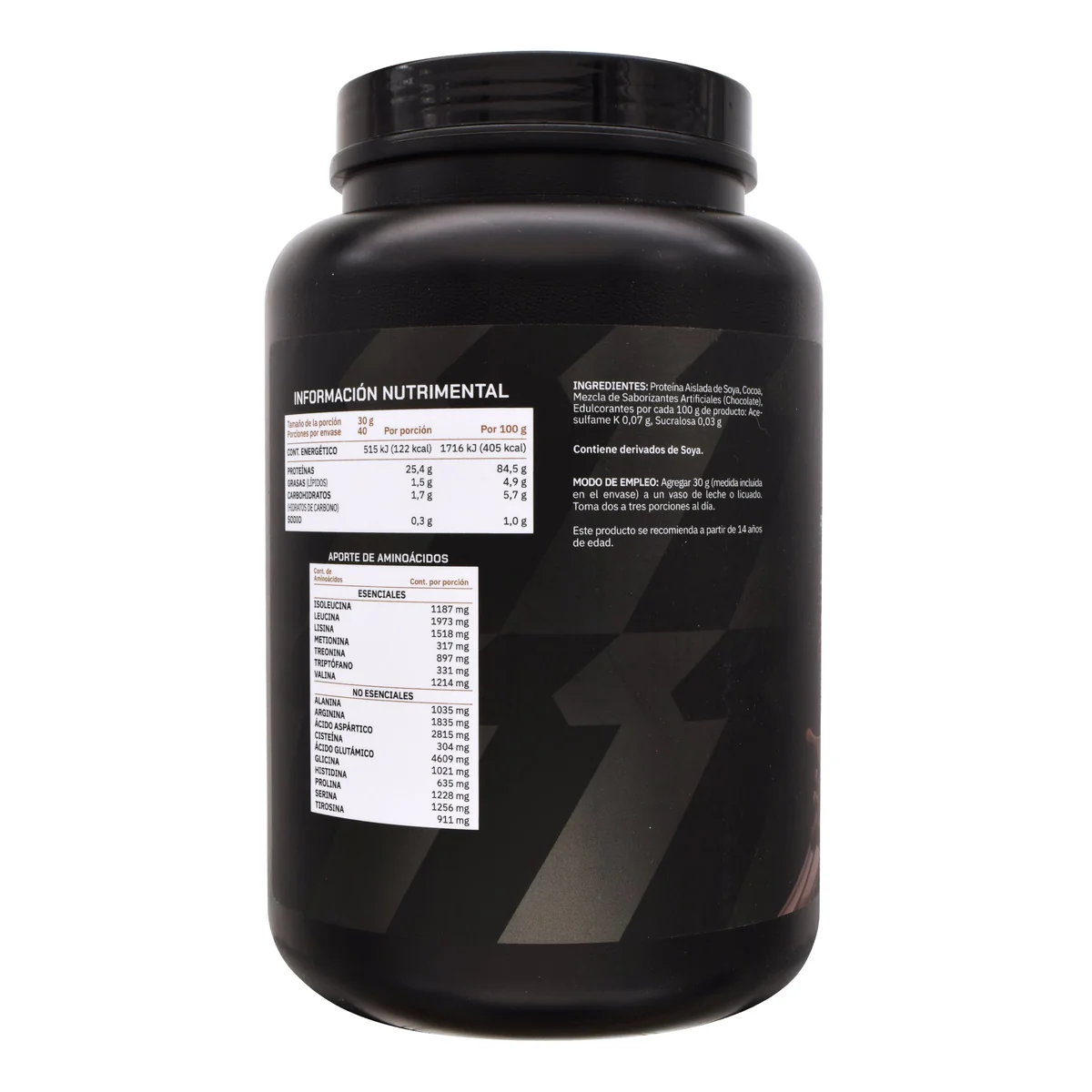 Proteina De Soya Chocolate Al 90 Por Ciento 1200 G