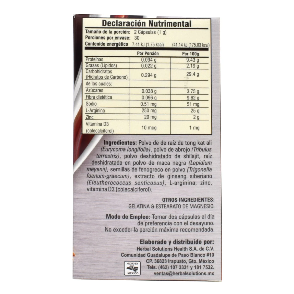 SOPORTE HORMONAL (33) KIT Soporte Sexual Masculino