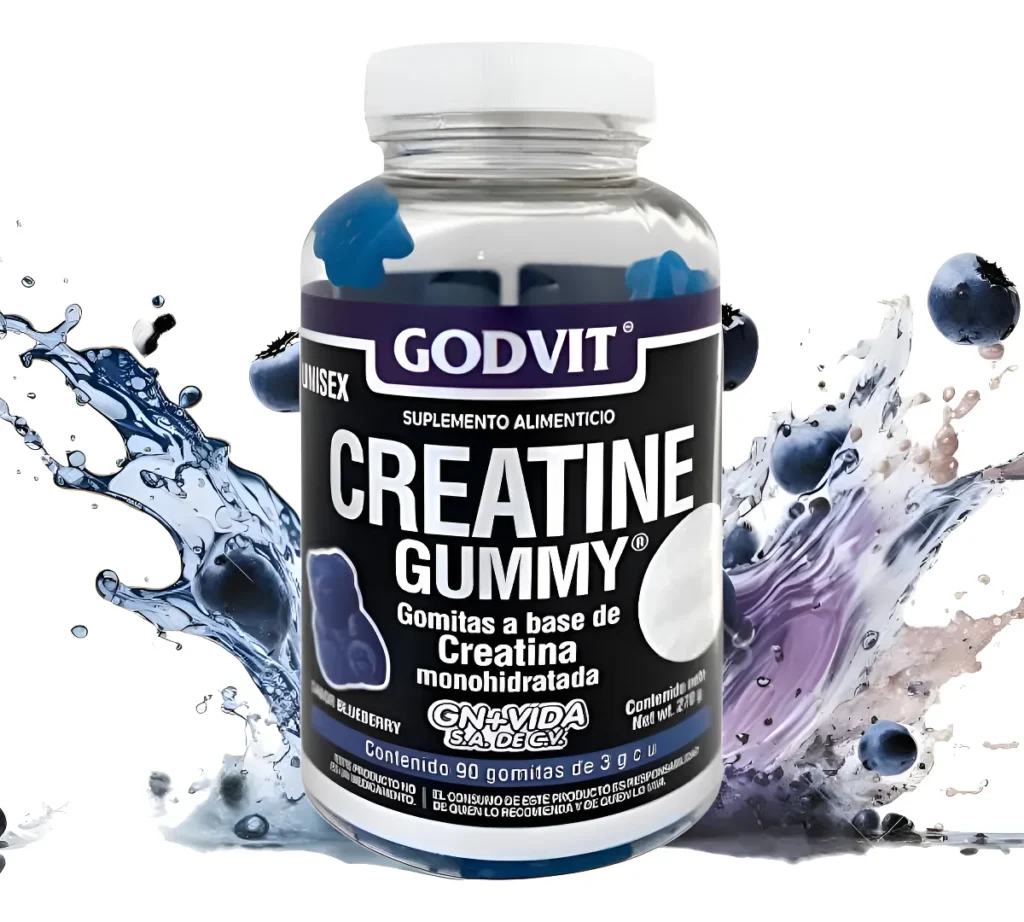 GOMITAS DE CREATINA MONOHIDRATADA CREATINE GUMMY C/90 C/3GR sabor blue berry