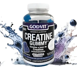 GOMITAS DE CREATINA MONOHIDRATADA CREATINE GUMMY C/90 C/3GR sabor blue berry