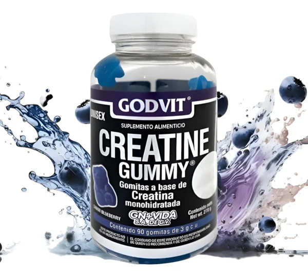 GOMITAS DE CREATINA MONOHIDRATADA CREATINE GUMMY C/90 C/3GR sabor blue berry