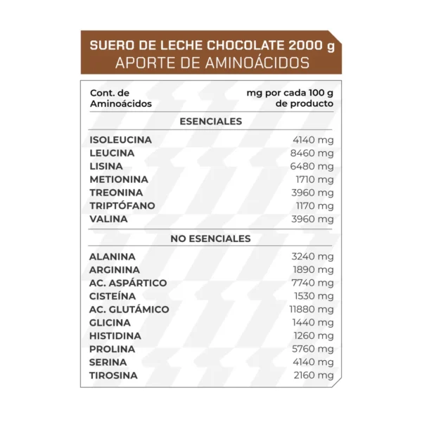 Proteína de Suero de Leche Concentrado Chocolate 2 kg