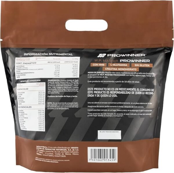 Proteína WP Master, Proteínas Concentradas de Suero de Leche y Soya Chocolate 2 kg