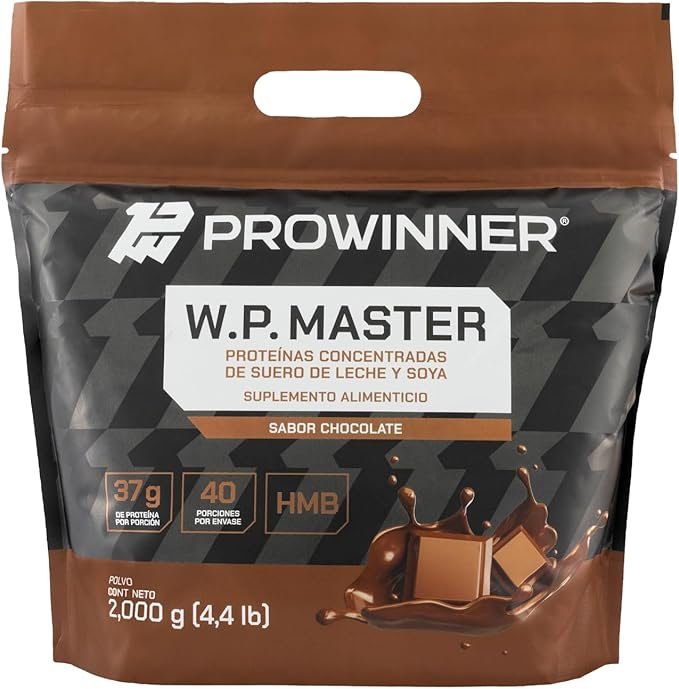Proteína WP Master, Proteínas Concentradas de Suero de Leche y Soya Chocolate 2 kg
